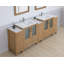  Ensemble de meuble-lavabo double 96 "avec miroir Modern-106870206