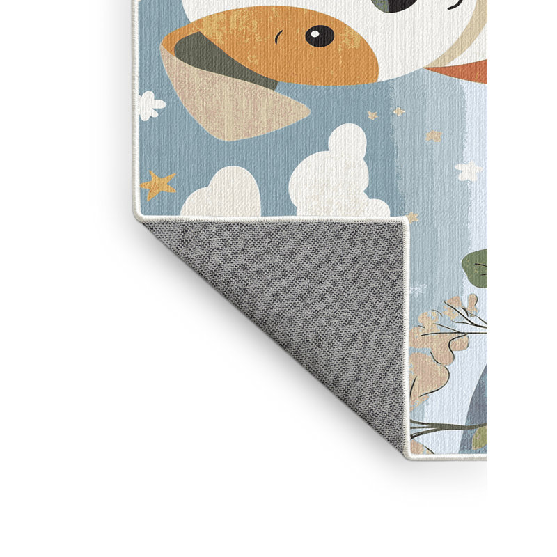 Tapis pour enfants 6 animaux Ginza, Rectangulaire 2 pi x 3 pi