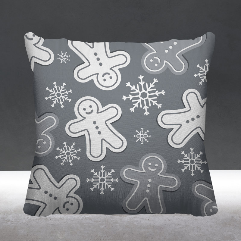 Coussin Holiday, L 17 po x H 17 po, Gris