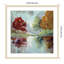 «Morning Mist Lake Reflection» par Mary Parker Buckley, reproduction d'art encadrée sur bois-100672530