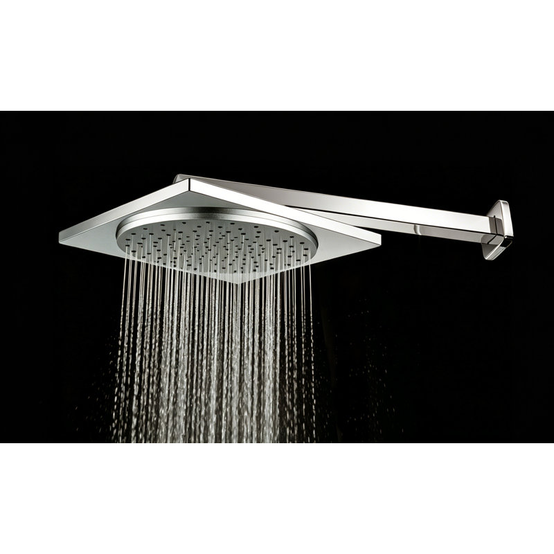 Pomme de douche carrée en goutte d'eau 12 pouces Kingston Brass Claremont, Nickel poli