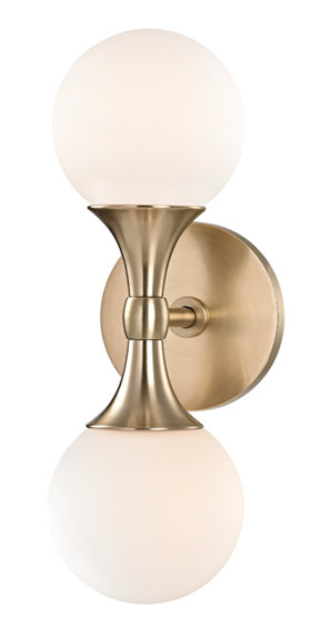 Astoria 2 - Light Armed Sconce, Aged Brass