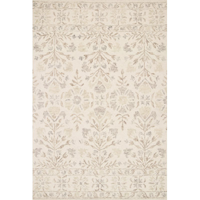Mcclelland Hand Hooked Wool Floral Indoor Rug