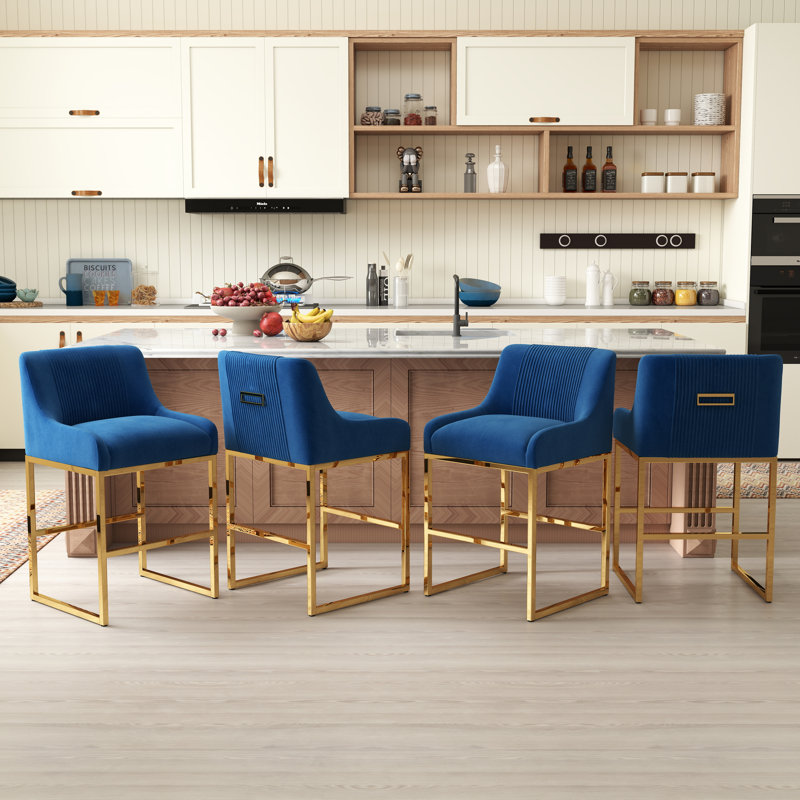 Tabouret de comptoir 26 po Zanthia, 4, Marine