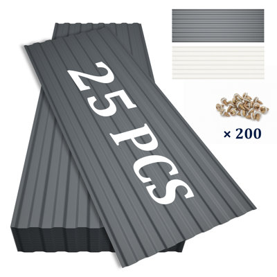 25Pcs Corrugated PVC Roof Panels Outdoor Roofing Panels Wall Panels Sheets