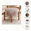 Tabouret brodé en coton Mandala