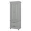 Armoire de rangement haute avec portes et tiroirs, armoire de rangement pour salle de bain avec tablettes réglables, rangement autoportant-1434637782
