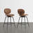 Modern Faux Leather Swivel Bar Stool-1051677308