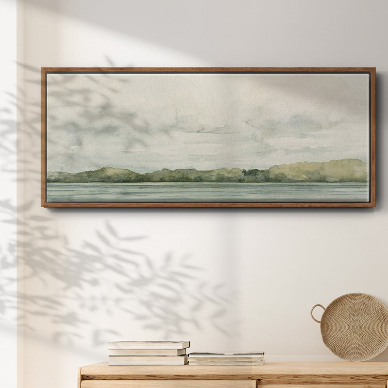 Riverside Views I- Framed Canvas, 20" H x 50" W