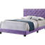 Lit transitionnel mauve pour chambre à coucher - H 48 po x l 58 po x P 77 po et durable, vibrant, facile à assembler, assorti à divers décors avec structure de support solide