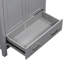 Meuble-lavabo gris 60 po avec lavabos doubles en céramique et tablette spacieuse - meuble de rangement élégant-121109871