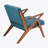 Marchese Lawrence Mid-Century Upholstered Accent Chair-131994267-131994276