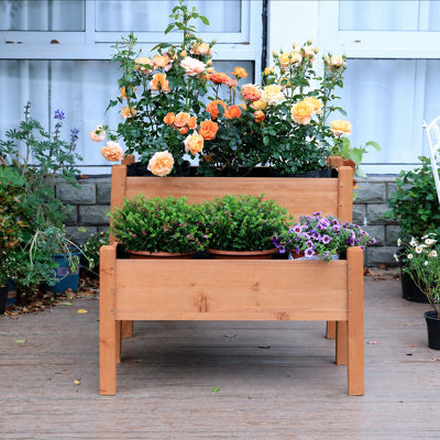 Wood Raised Garden Bed