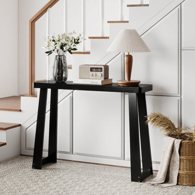 Console de 43 pouces, table étroite en bois d'hévéa derrière le canapé pour le couloir