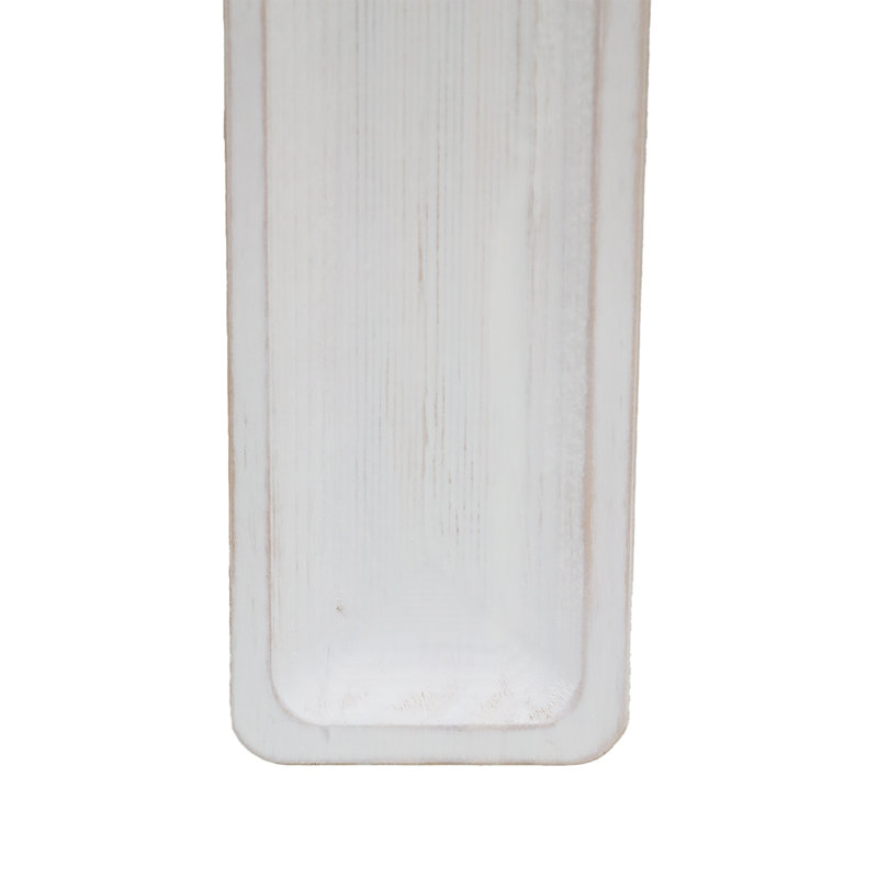 Long Narrow Wooden Tray with Handle, Farmhouse Decorative Bowls, 23.6''L