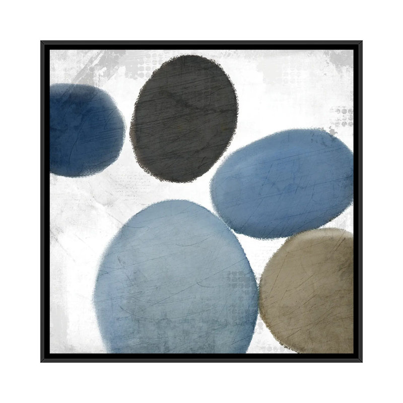 Geo Round I by Kimberly Allen - Print on Canvas, Black Framed, 45.72 cm H x 45.72 cm W