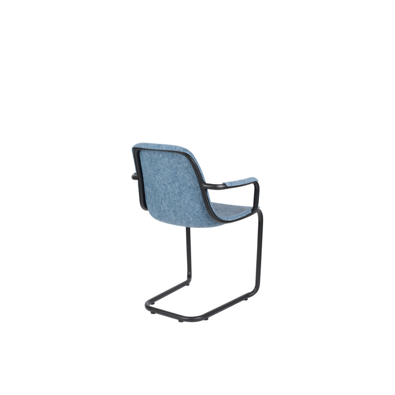 Chaise à accoudoirs empilable, bleu