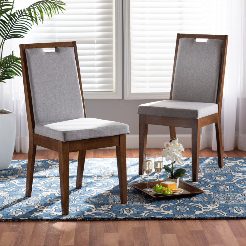 Chaise parsons Emelia, Noyer brun, gris