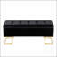 Banc de rangement en acier doré-1244226177