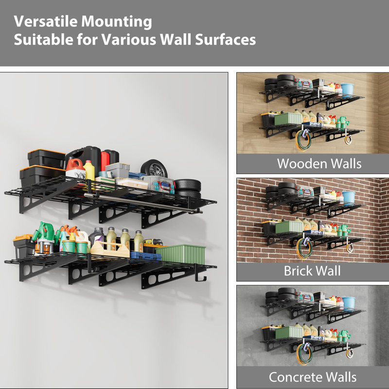Metal Height -Adjustable Storage Rack, 121.92cm W x 60.96cm D