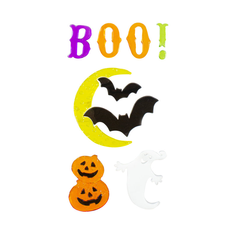 Lune et chauves-souris en gel d'Halloween
