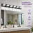 39'' 6-Light Black Metal Modern Integrated LED Bathroom Vanity Light, Acrylic Wall Sconce Over Mirror-530908704