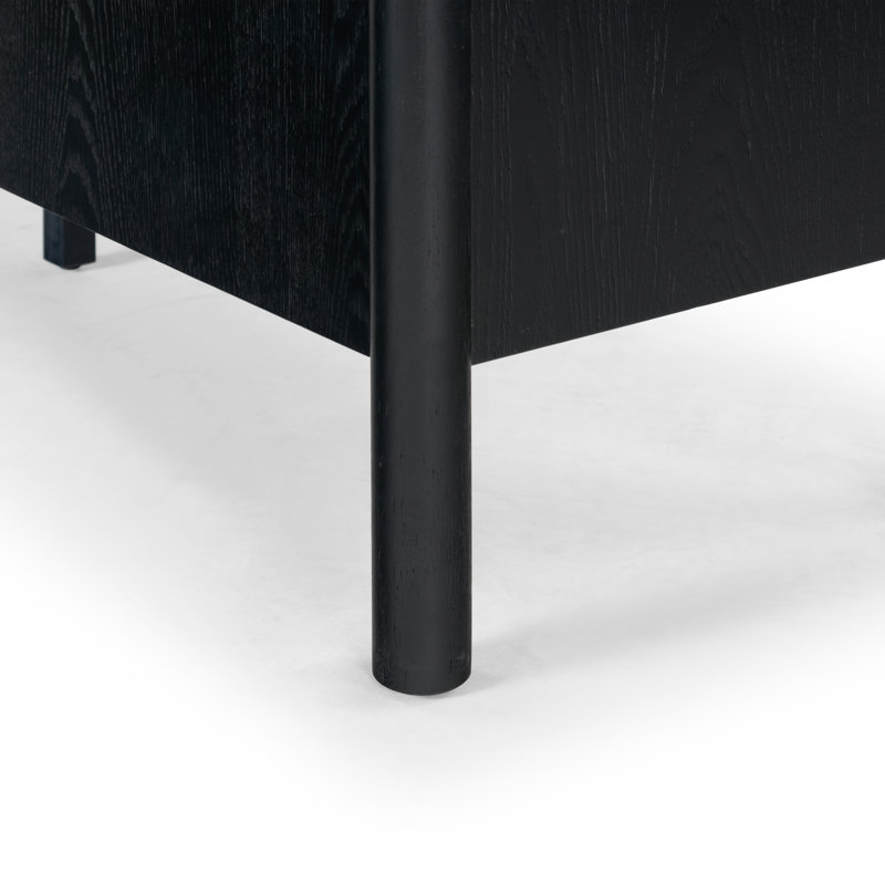Kaplan Wood 3-Door Sideboard, Black