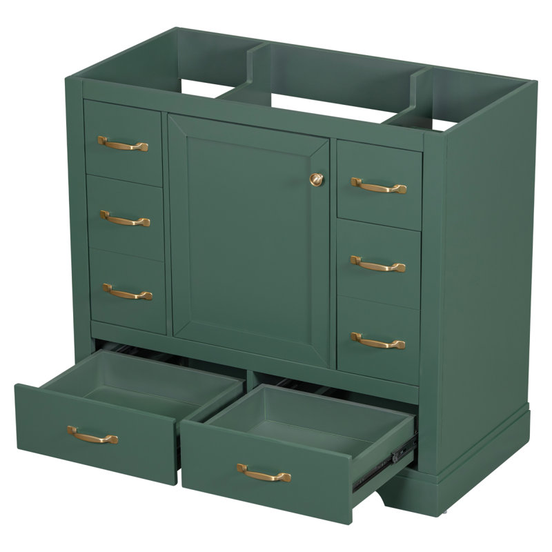 Meuble-lavabo de salle de bain sans base de meuble-lavabo seulement, Vert