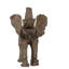 Éléphant 15 po x 8 po x 12 po, accent d'éléphant en forme de tai, trompette