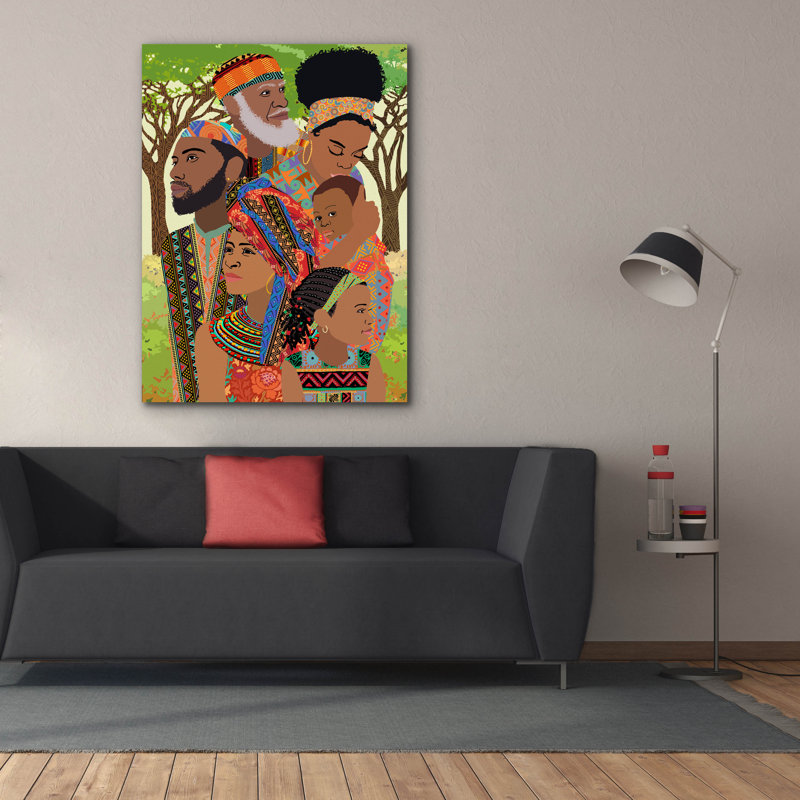 «Staying Together» par Art Licensing Studio, art mural sur toile, H 54 po x l 40 po x P 1,5 po
