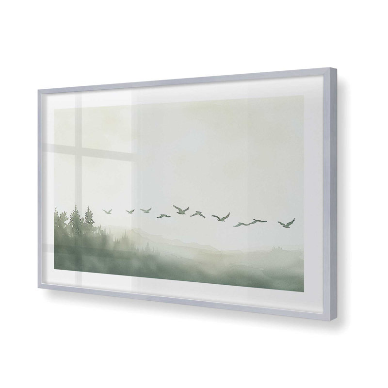 Impression de silhouettes Skyward, Cadre en chrome poli, H 25,25 po x l 37,25 po