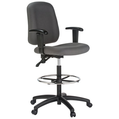 Contoured Dual Function Mid-Back Drafting Chair