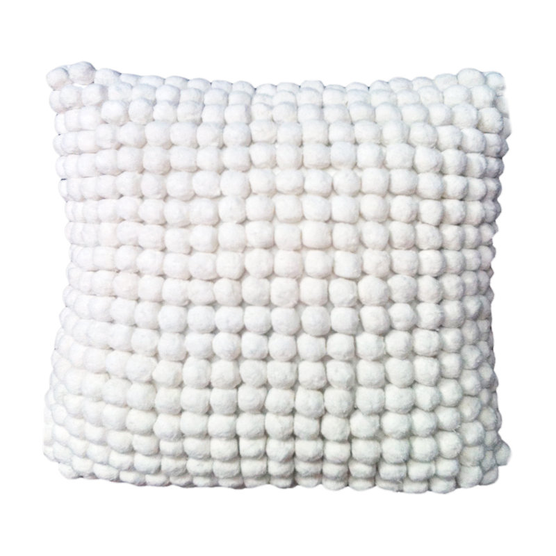  Housse de coussin carré et insert, Blanc