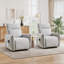 Fauteuil inclinable électrique de massage chauffant 33 po de large avec rangement pour le salon (ensemble de 2)-1487902760