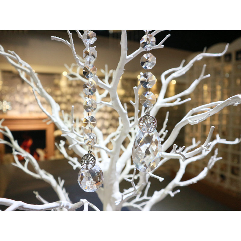 Ensemble de 2 ornements en forme d’arbre octogone de style arbre de Noël octogone, Transparent