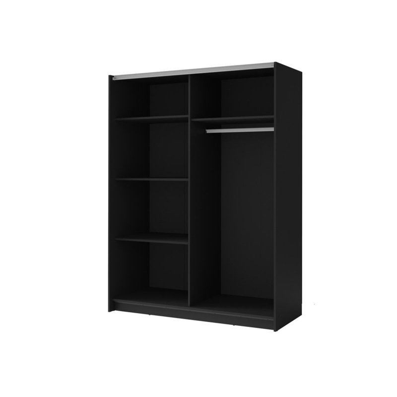Laminate Wardrobe, Black/Natural