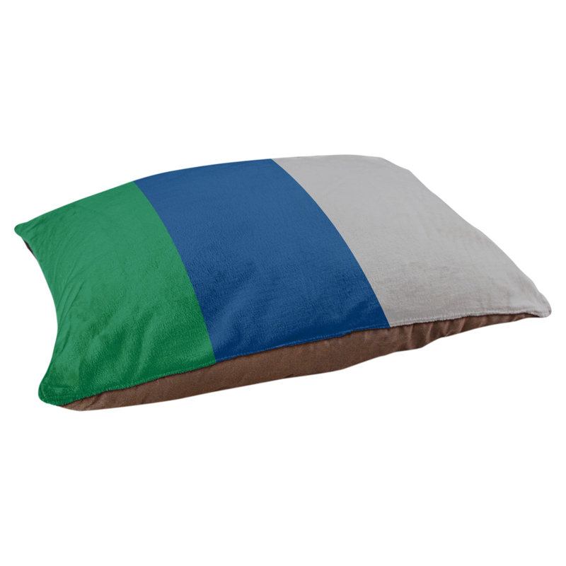 Coussin pour chien hockey Las Vegas, Petit (l 28 po x P 18 po x H 9,5 po), Vert / bleu / gris froid