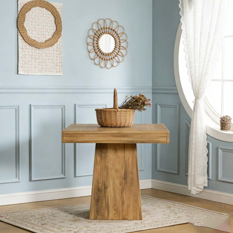 Table carrée, table basse, Brun