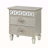 Silver 2-Drawer Nightstand