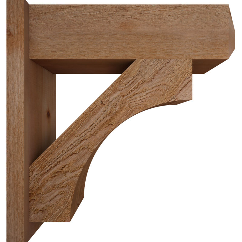 Persienne en bois rustique Westlake Craftsman, P 26 po x H 26 po, Cèdre rouge de l'Ouest de 8 po (sciage brut)