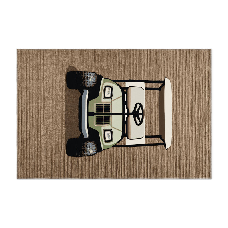 Tapis intérieur et extérieur beige Transport, Rectangle 9 pi x 12 pi