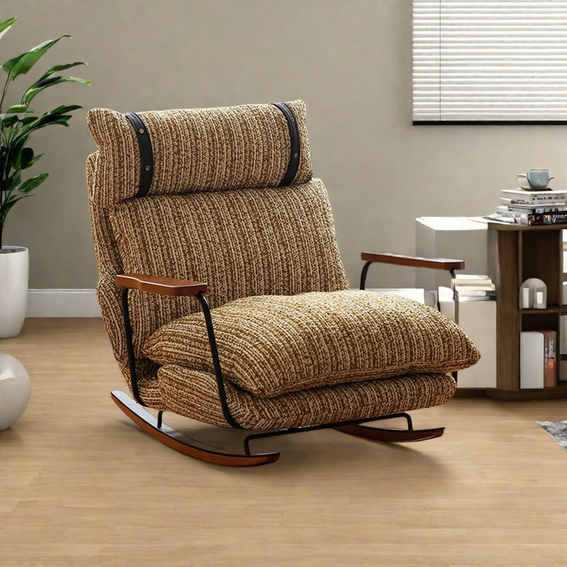 Comfortable Relieving Swivel Chair, Yellow