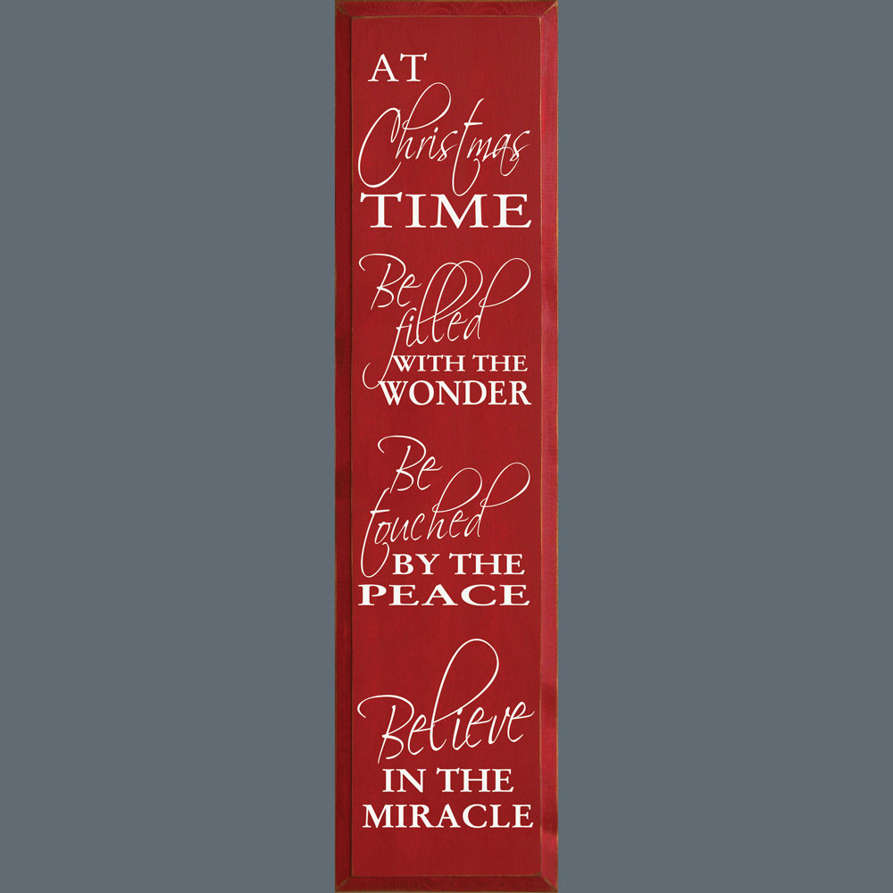 At Christmas Time Be Filled With The Wonder Textual Art Plaque Sawdust City
