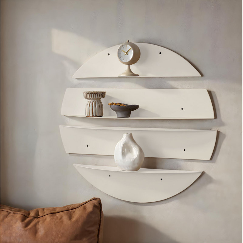 Tablette murale décorative en métal, Beige doux
