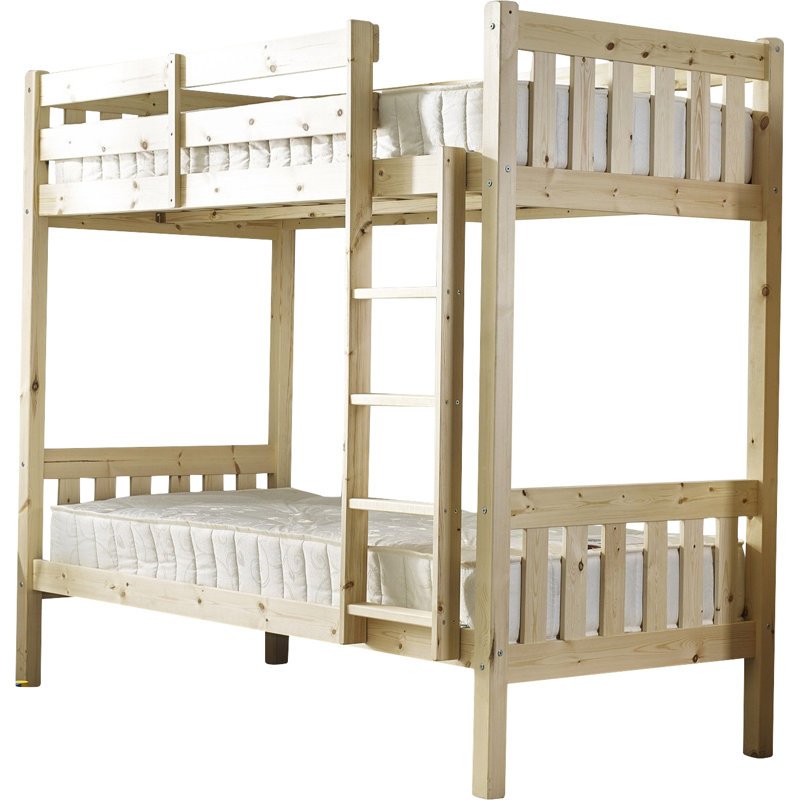 Cambridge Solid Pine Heavy Duty Bunk Bed, Small Single (2'6)