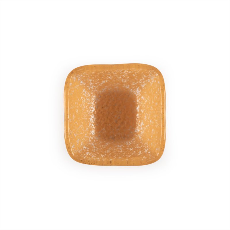 Vaisselle en verre 2,25 po x 2,25 po x H: 1,5 po Ramequin en verre carré de 2 oz (ensemble de 6), Orange