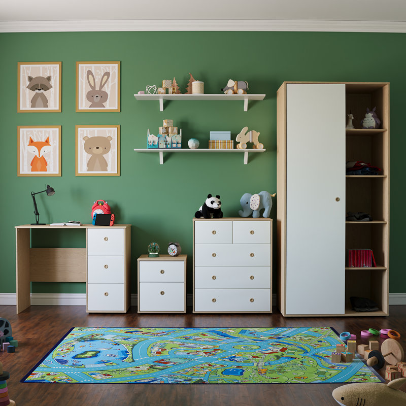 Kaeson Bedroom Set, White/Oak