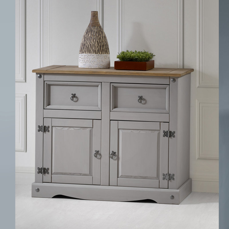 Doe 86cm Sideboard, 80.6cm H x 91cm W x 43cm D, Grey