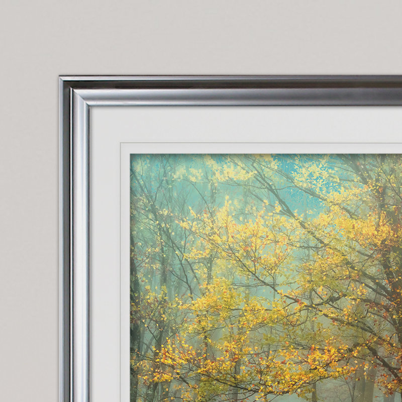 «Beeches», reproduction de peinture acrylique encadrée, Argent, H 30 po x l 40 po x P 1,5 po