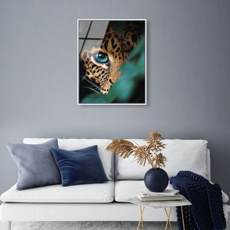 Jungle Watcher I Print, 25"H x 21"W, White Floater Frame